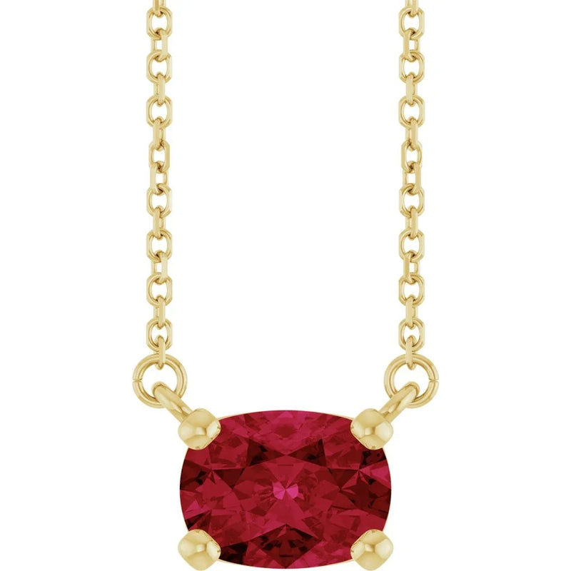 Passion Écarlate de Biarritz, Ruby Solitaire Necklace