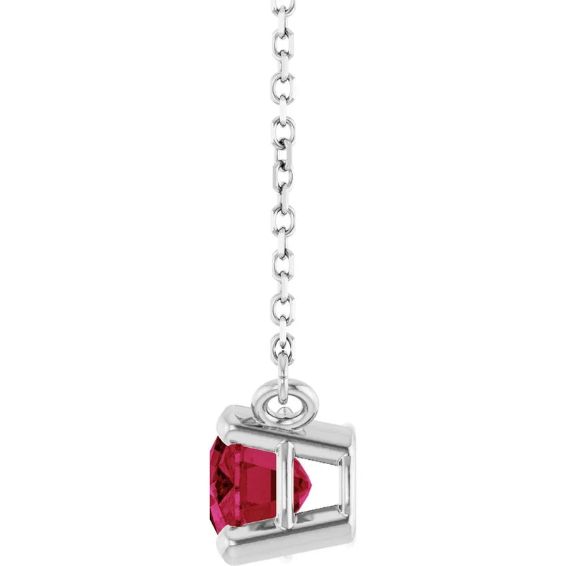 Passion Écarlate de Biarritz, Ruby Solitaire Necklace