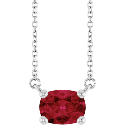 Passion Écarlate de Biarritz, Ruby Solitaire Necklace
