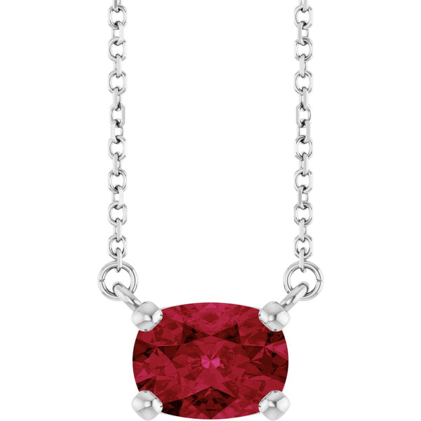 Passion Écarlate de Biarritz, Ruby Solitaire Necklace