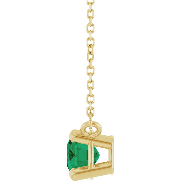Rêve d'Émeraude de Versailles, Emerald Solitaire Necklace