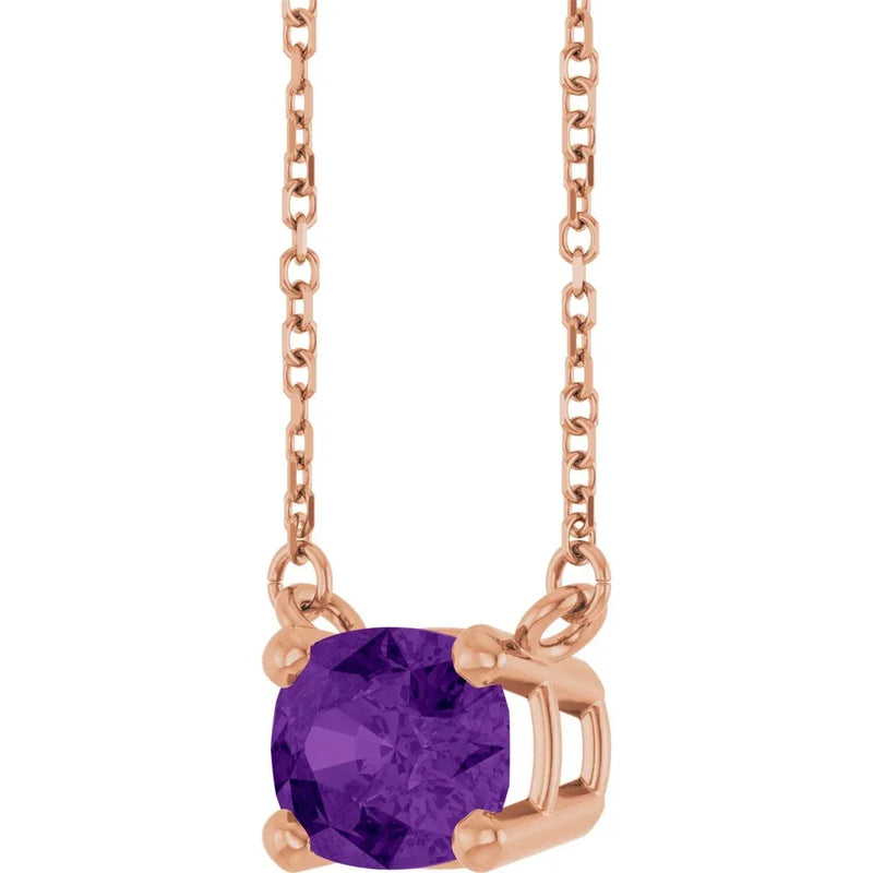 Mystère du Versailles, Amethyst Solitaire Necklace