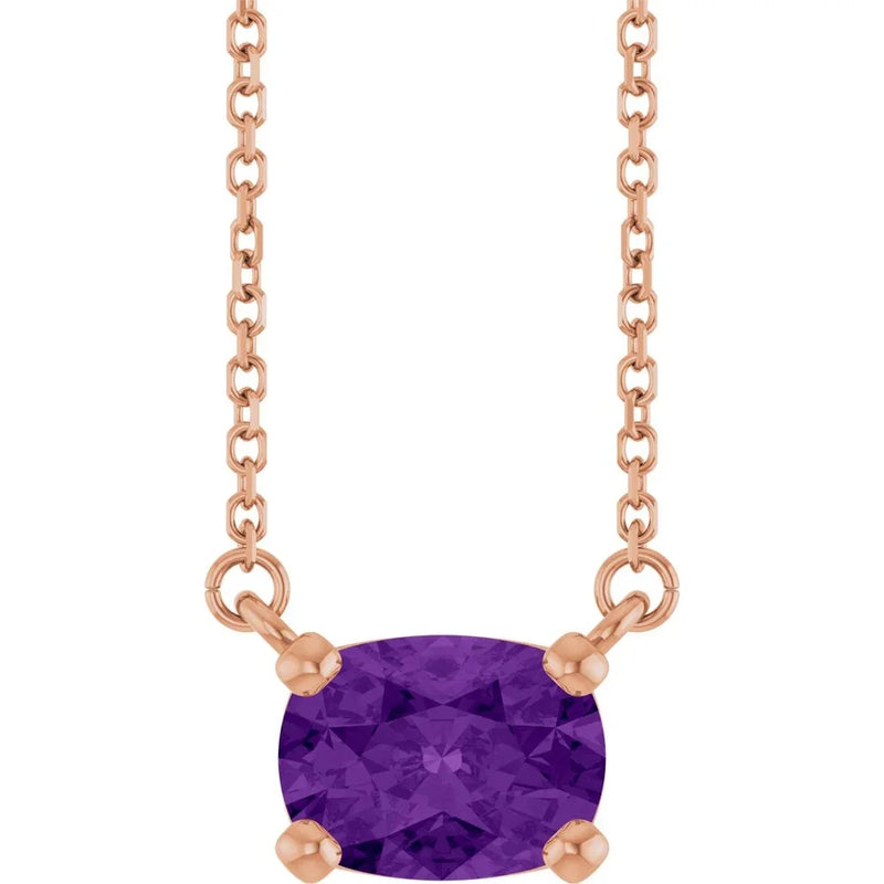 Mystère du Versailles, Amethyst Solitaire Necklace