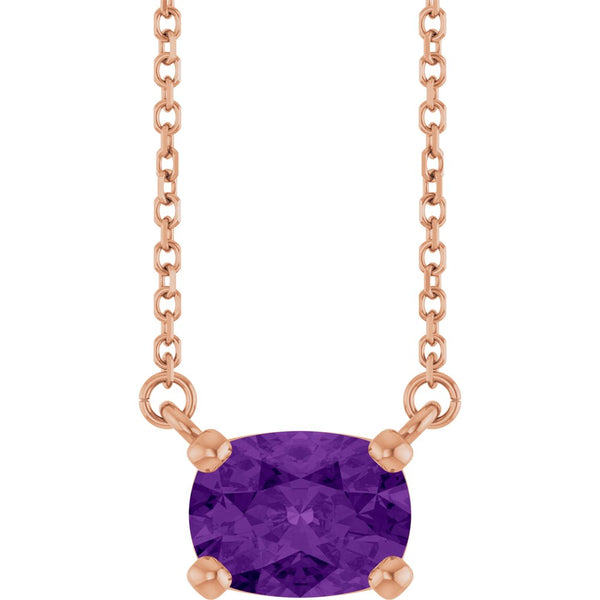 Mystère du Versailles, Amethyst Solitaire Necklace