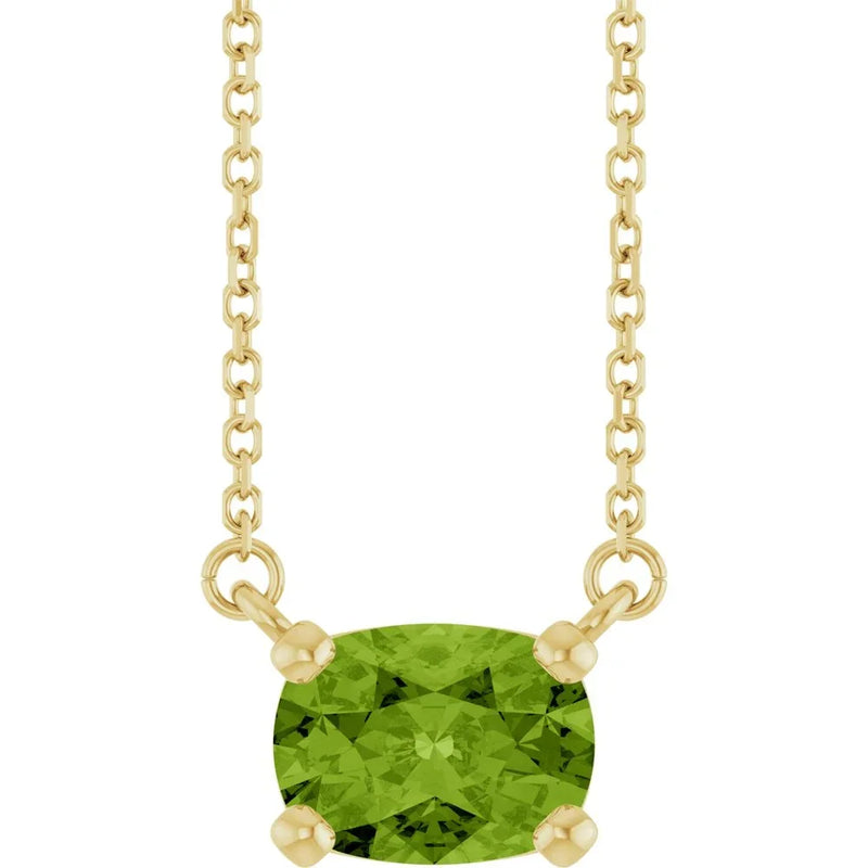 Lumière de Côte d'Azur, Peridot Solitaire Necklace