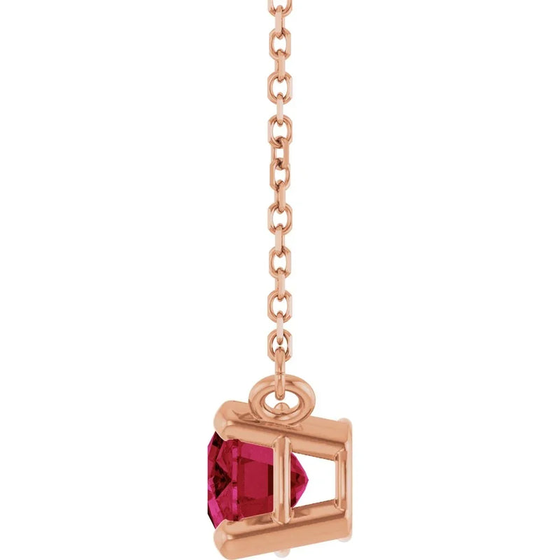 Passion Écarlate de Biarritz, Ruby Solitaire Necklace