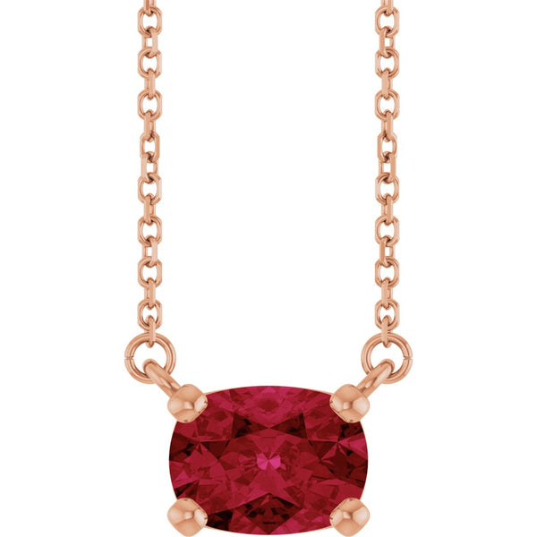 Passion Écarlate de Biarritz, Ruby Solitaire Necklace