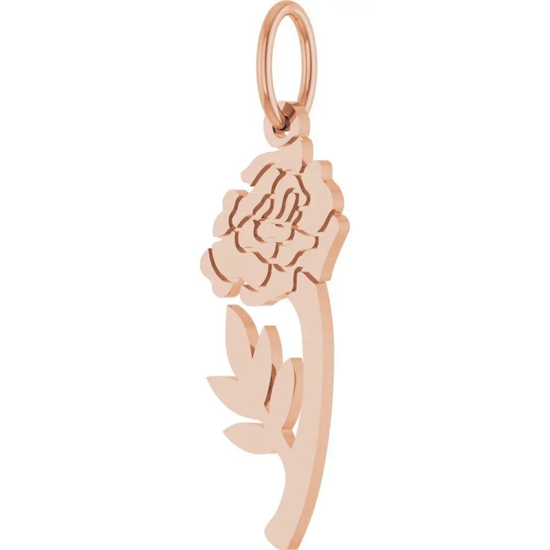 La Fleur, 14K Yellow Gold October Marigold Flower Pendant
