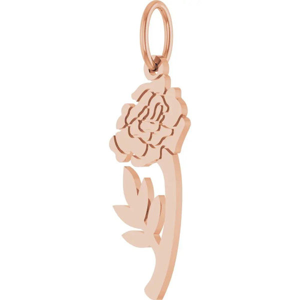 La Fleur, 14K Yellow Gold October Marigold Flower Pendant