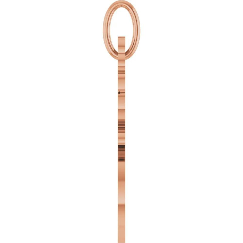La Fleur, 14K Rose Gold Floral Silhouette Pendant