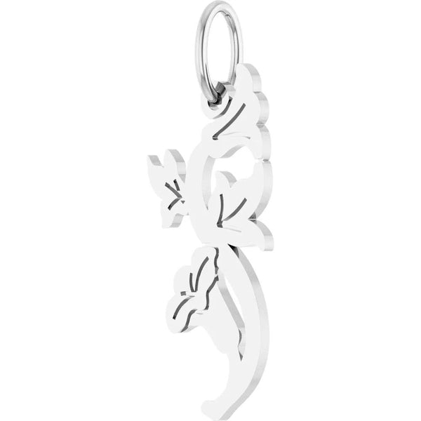 La Fleur, 14K Rose Gold Floral Silhouette Pendant