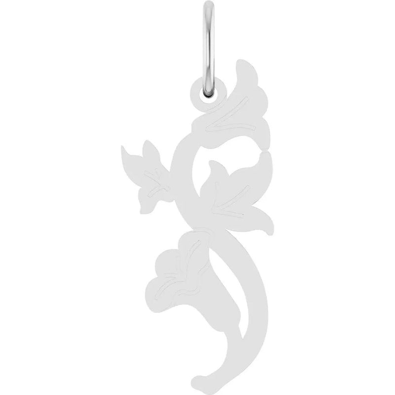 La Fleur, 14K Rose Gold Floral Silhouette Pendant