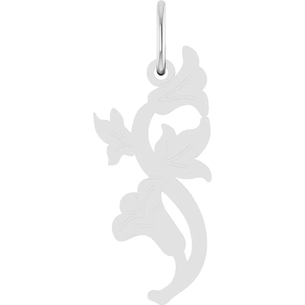 La Fleur, 14K Rose Gold Floral Silhouette Pendant
