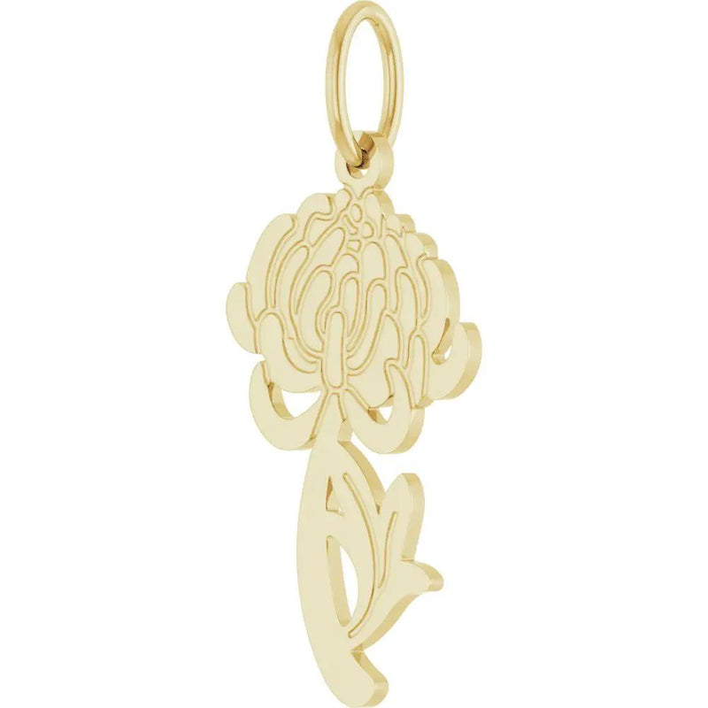 La Fleur, Rose Gold Chrysanthemum Flower Pendant