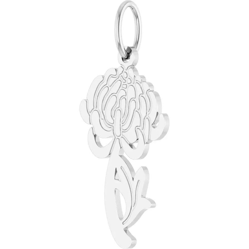 La Fleur, Rose Gold Chrysanthemum Flower Pendant