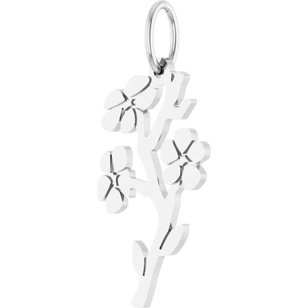La Fleur, 14K Gold March Cherry Blossom Pendant