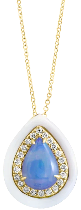 L’Empreinte du Nuage, Opal & Diamonds Necklace