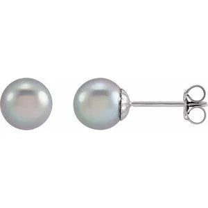 Lumière de Biarritz, Freshwater Pearl Stud Earrings