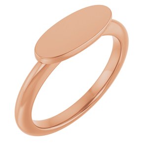 Engravable Oval Signet Ring