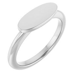 Engravable Oval Signet Ring