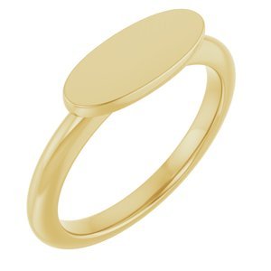 Engravable Oval Signet Ring