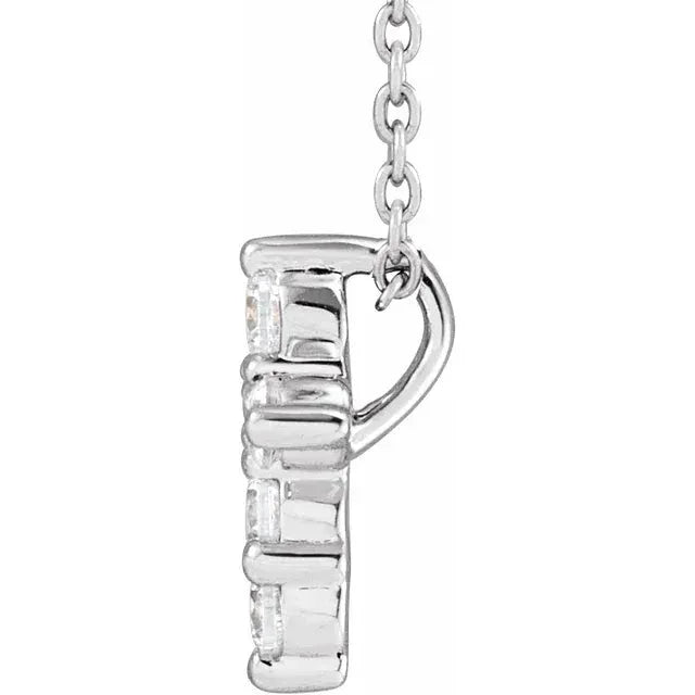 Éclat de Lourdes, Lab-Grown Diamond Cross Necklace