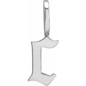 L'Emblème de Saint-Germain, 14K Gold Gothic Initial Pendant