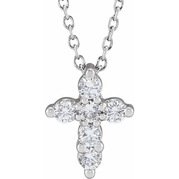 Extra Small Diamond Cross Necklace