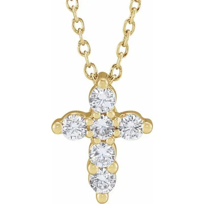 Éclat de Lourdes, Lab-Grown Diamond Cross Necklace