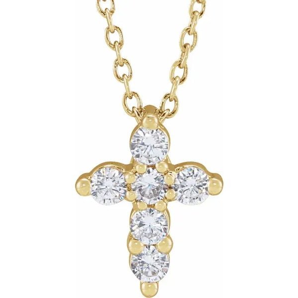 Éclat de Lourdes, Lab-Grown Diamond Cross Necklace