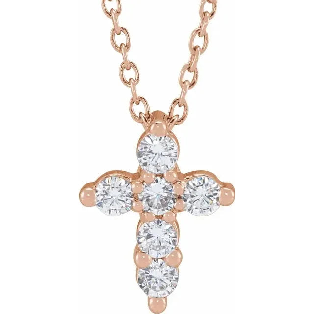Éclat de Lourdes, Lab-Grown Diamond Cross Necklace