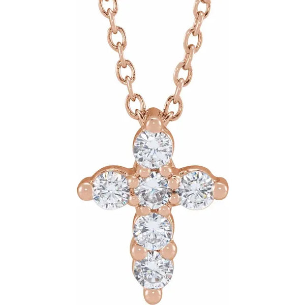 Éclat de Lourdes, Lab-Grown Diamond Cross Necklace