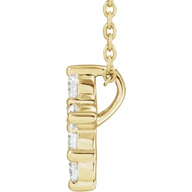 Éclat de Lourdes, Lab-Grown Diamond Cross Necklace