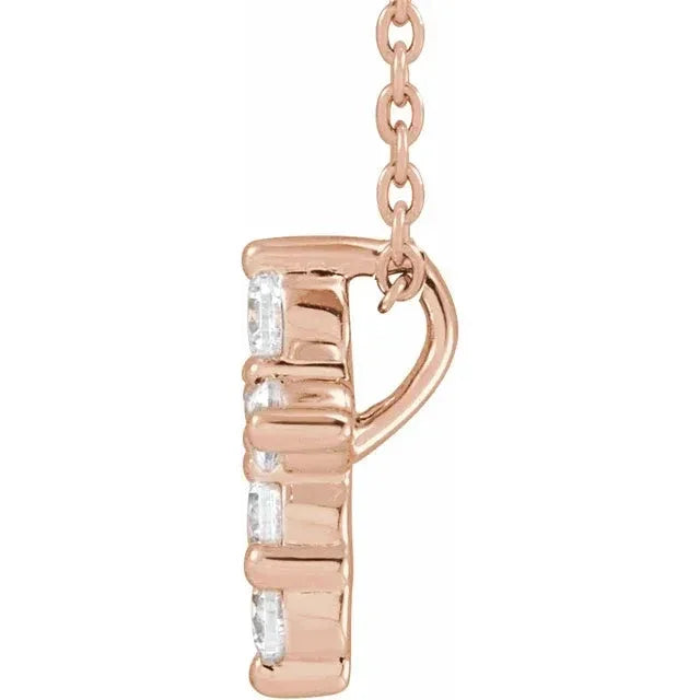 Éclat de Lourdes, Lab-Grown Diamond Cross Necklace