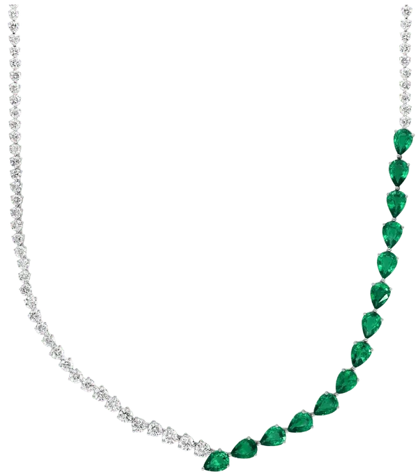 Le Vert Giverny Emeralds & Diamonds Necklace
