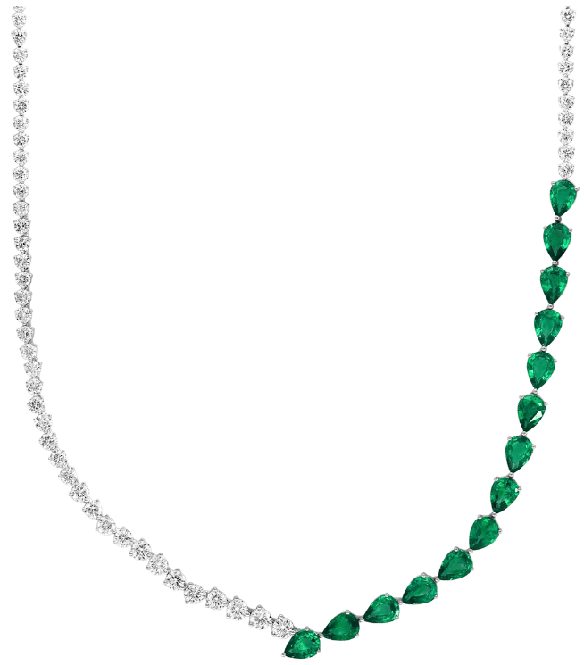 Le Vert Giverny Emeralds & Diamonds Necklace