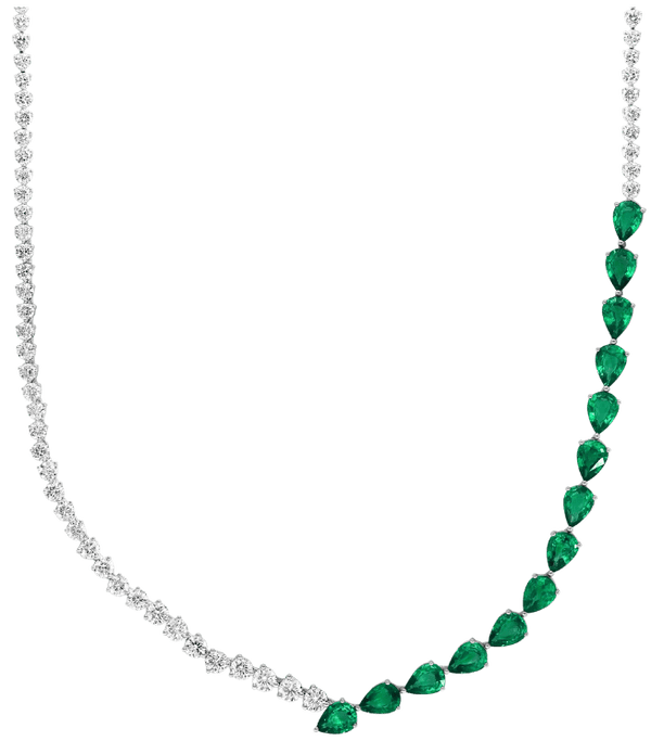 Le Vert Giverny Emeralds & Diamonds Necklace