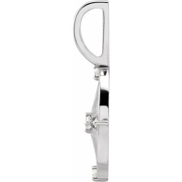 Natural Diamond Compass Charm Pendant