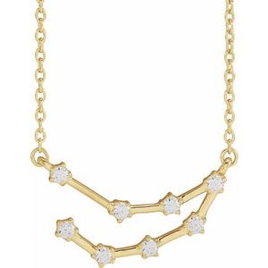 Natural Diamond Zodiac Constellation Necklaces