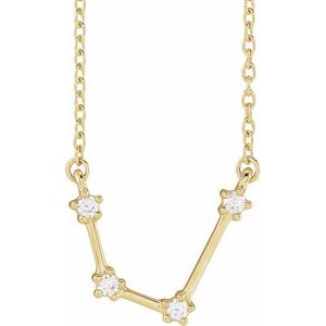 Natural Diamond Zodiac Constellation Necklaces