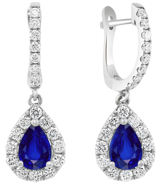 La Seine Céleste Sapphire & Diamonds Drop Earrings