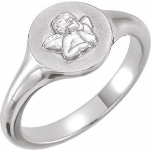 Cherub Angel Pinky Ring view 5