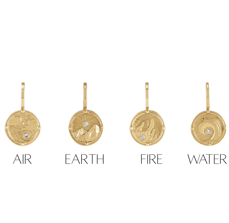 Les Quatre Éléments, 4 Elements Diamond Pendant