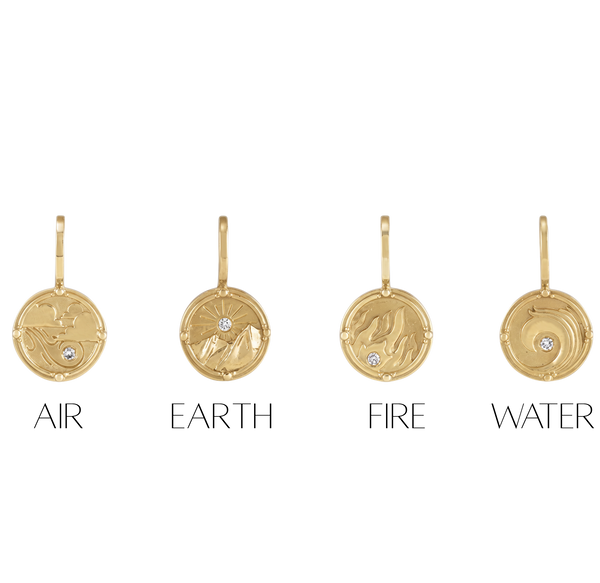 Les Quatre Éléments, 4 Elements Diamond Pendant