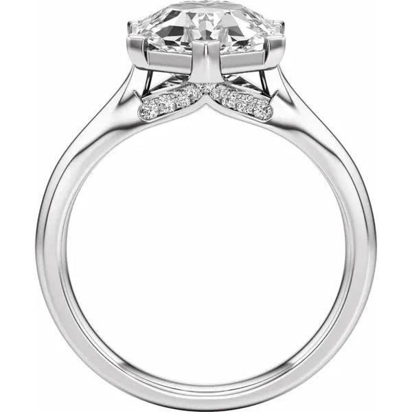 Prestige Engagement Ring - Hexagon Cut with Hidden Halo