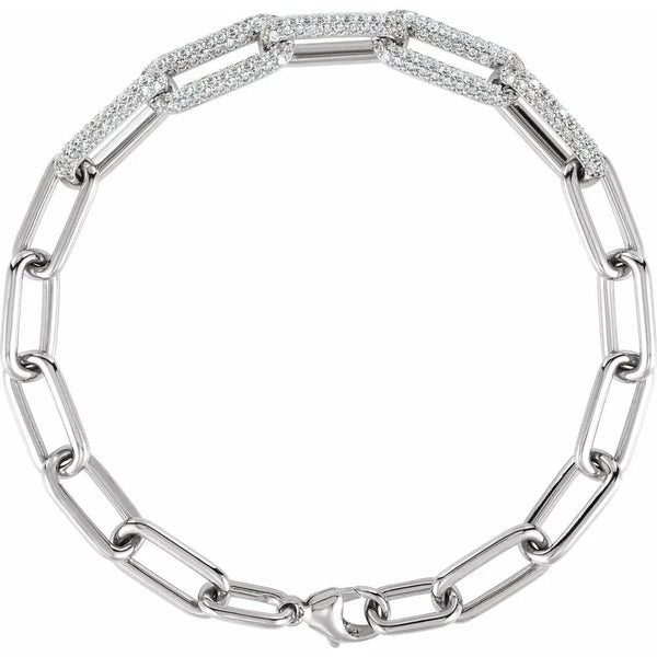 Éclat de Montmartre, 14K Gold Lab-Grown Diamond Paperclip Bracelet