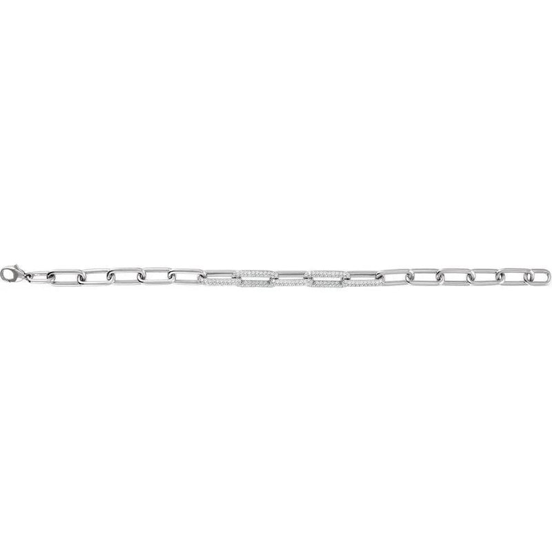Éclat de Montmartre, 14K Gold Lab-Grown Diamond Paperclip Bracelet