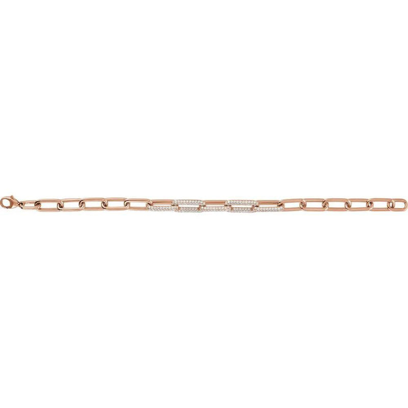 Éclat de Montmartre, 14K Gold Lab-Grown Diamond Paperclip Bracelet