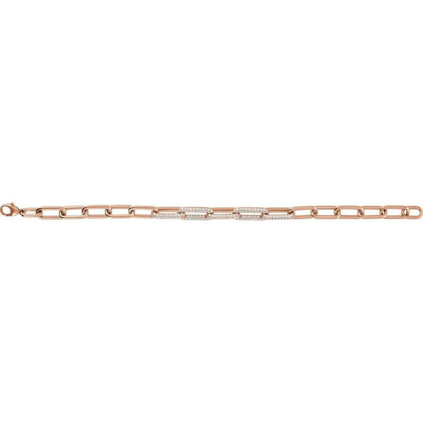 Éclat de Montmartre, 14K Gold Lab-Grown Diamond Paperclip Bracelet