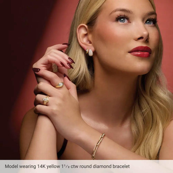 Éclat de Montmartre, 14K Gold Lab-Grown Diamond Paperclip Bracelet